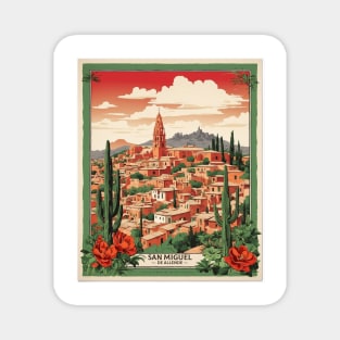 San Miguel de Allende Mexico Tourism Vintage Poster Magnet