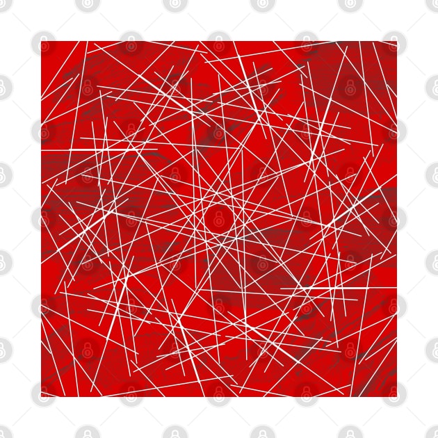 Red grunge geometric design by jen28