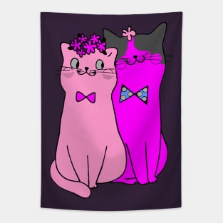 Kittens in love Tapestry