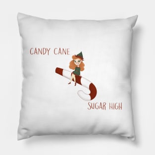 Candy Cane Holiday Inspired Design Pillow