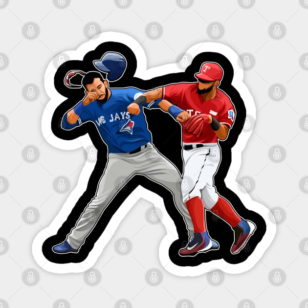 Jose Bautista Punch Rougned Odor Magnet by 40yards
