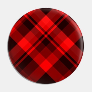 Red and Black Plaid Tartan Pin