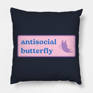 Antisocial Butterfly Introvert Pillow