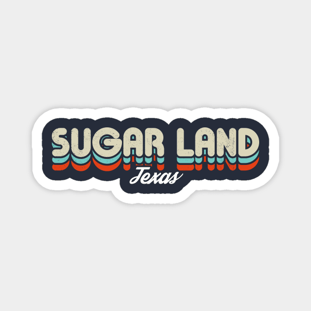 Retro Sugar Land Texas Magnet by rojakdesigns