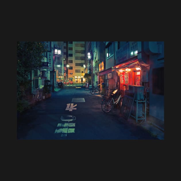 Neo Tokyo - Quiet street in Shinjuku by TokyoLuv