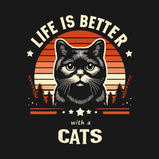 Life Is Better With a Cats T-Shirt