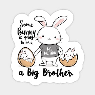 Big Brother Announcement Cute Bunny Family Design Magnet