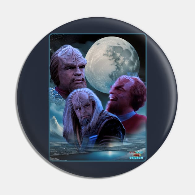 Three Worf Mon Pin by RetroRocketDesign