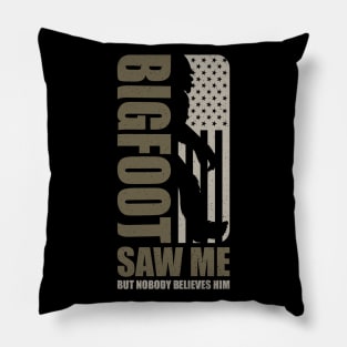 Bigfoot American flag Pillow