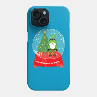 CHRISTMAS With My Gnomie Snowglobe Phone Case