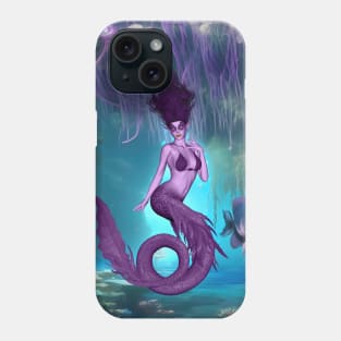 Wonderful mermaid in the deep ocean Phone Case