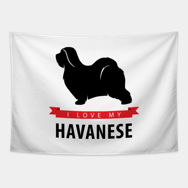 I Love My Havanese Tapestry by millersye