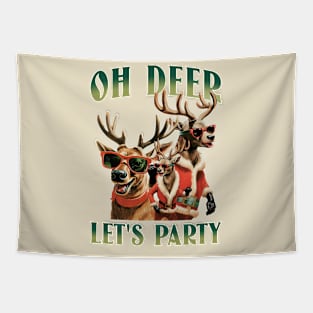 Let's Party Funny Christmas Tapestry