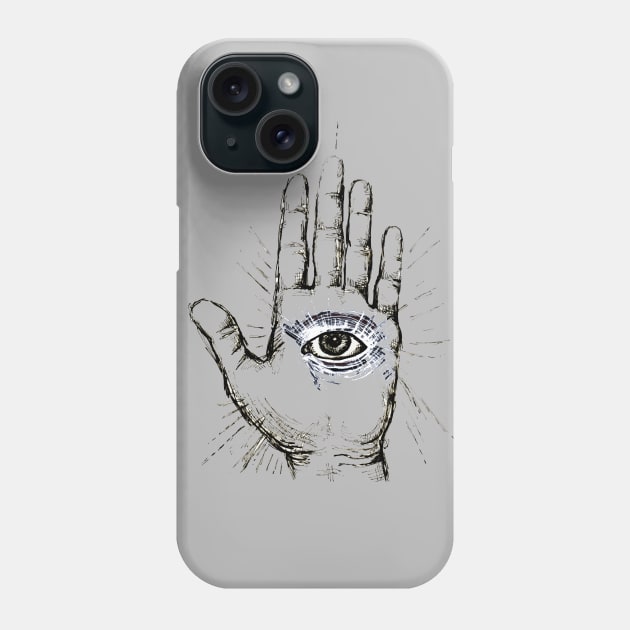 Hand with an Eye - 1 Phone Case by FanitsaArt