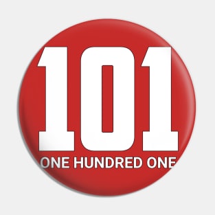 Retro one hundred one Pin