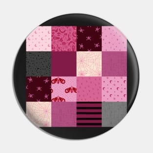 Pink Halloween Patchwork Pin