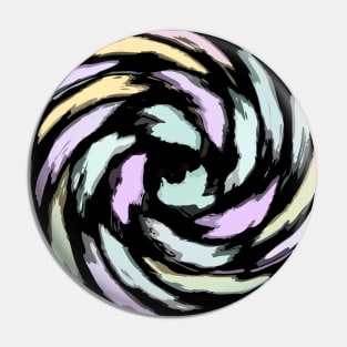 Swirl Of Pastel Hearts Pattern Pin