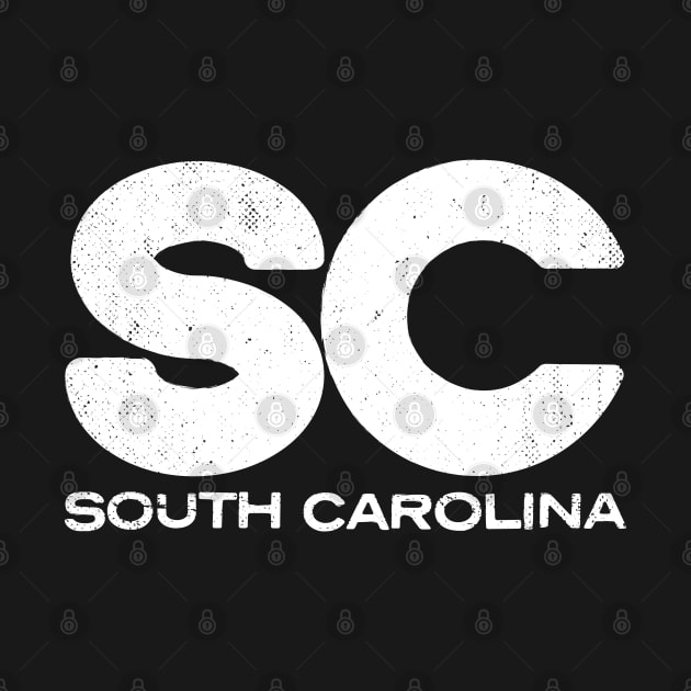 SC South Carolina Vintage State Typography by Commykaze