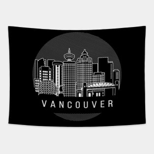 Vancouver Canada Skyline Tapestry