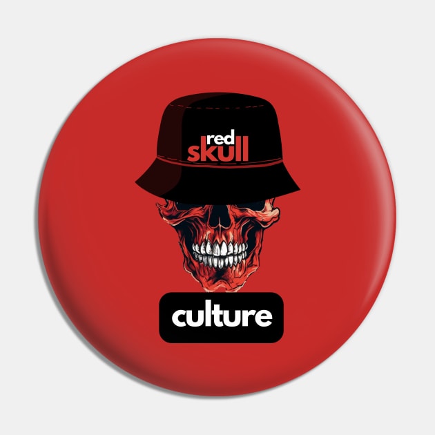 Red Skull Culture, Festival t-shirt, Unisex t-shirt, tees, men's t-shirt, women's t-shirt, summer t-shirt, trendy t-shirt, bucket hats, gift Pin by Clinsh Online 