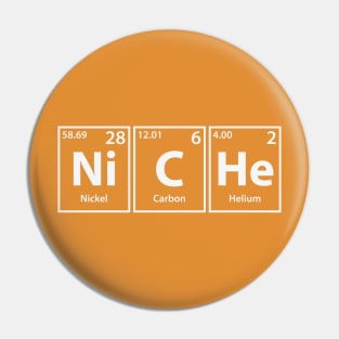 Niche (Ni-C-He) Periodic Elements Spelling Pin