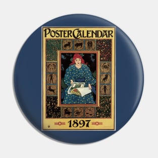 1897 Poster Calendar by Louis John Rhead Pin