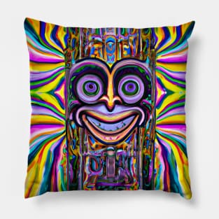 Alien Robot (1) - Trippy Psychedelic Art Pillow