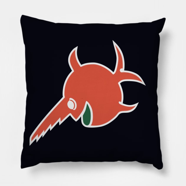 Coral color option. Fish saw sign on German submarines ww2 Pillow by FAawRay