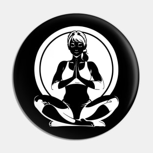 Yoga Meditation Woman 01 Pin