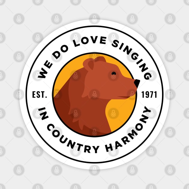 Country Bear Harmony Magnet by Sandpiper Print Design