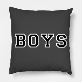 Varsity "Boys" - Queer Pride - BLK Text Pillow