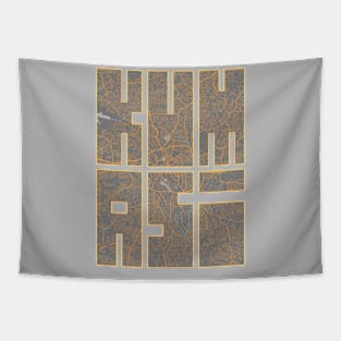 Kumasi, Ashanti, Ghana City Map Typography - Bauhaus Tapestry