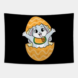 Baby rabbit with Pacifier Bib and Egg Tapestry