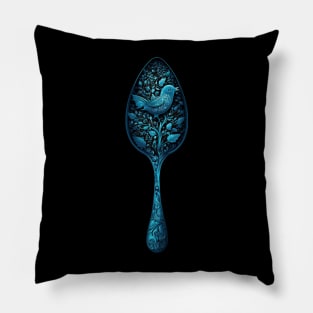 Blue Spoon Pillow