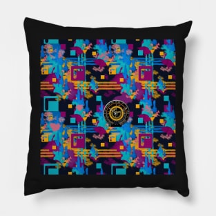 Cyberpunk Beats, Turn up the Radio Wearable Art Pillow