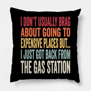 Funny Gas Station Joke - Inflation Meme Pillow