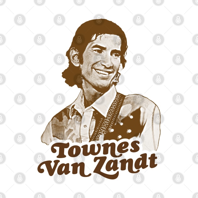 Townes Van Zandt - Live is to Fly Retro FanArt by darklordpug