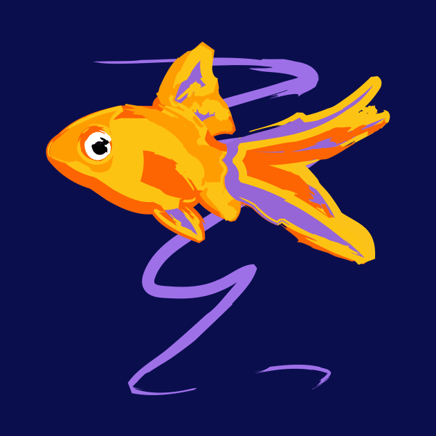 Beautiful Peaceful Goldfish by evisionarts