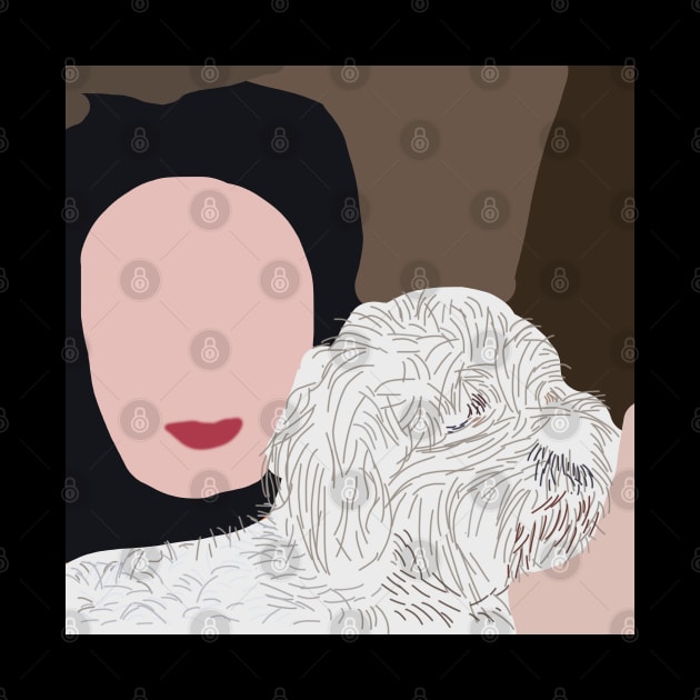 Dog and Human Pets Abstract by ellenhenryart