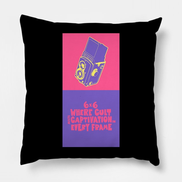 Medium Format Camera Reverie - 6x6 - Where Cult Meets Captivation in Every Frame Pillow by Boogosh