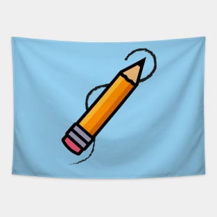 Simplistic School Pencil Tapestry