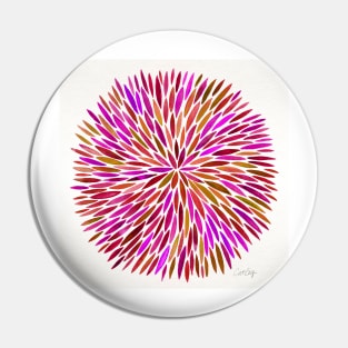 Pink Water Color Burst Pin