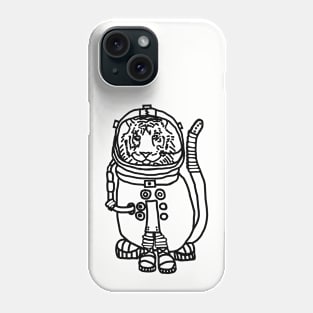 Sci Fi Tiger Astronaut Funny Animals in Space Phone Case