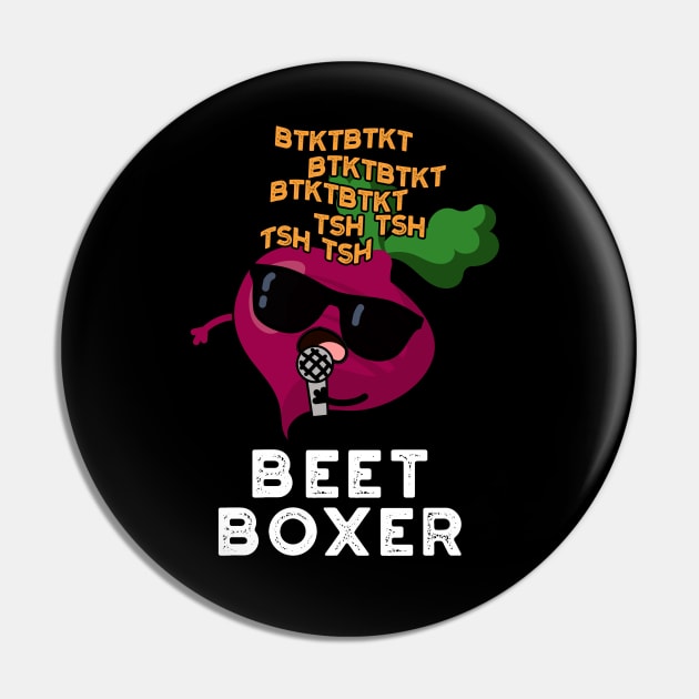 Beet Boxer Cute Beatbox Veggie Pun Pin by punnybone