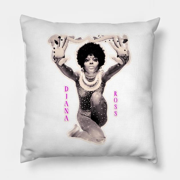 DIVA LADY DIANA ROSS Pillow by LuckYA