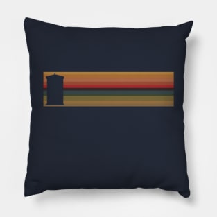 13th Doctor Rainbow Stripes - TARDIS cut out Pillow