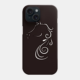 White Horse Head Phone Case