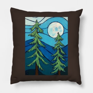 Evergreen Moon Pillow