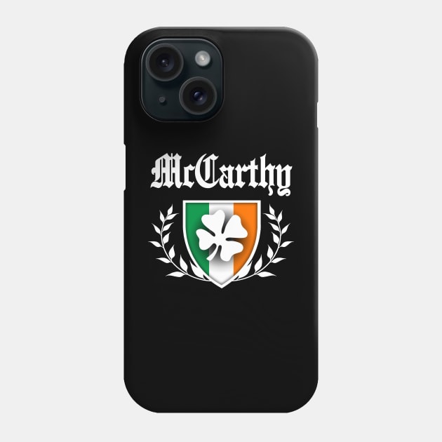 McCarthy Shamrock Crest Phone Case by robotface