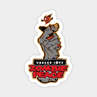 Undead Love - Zombie Peace Sign Magnet